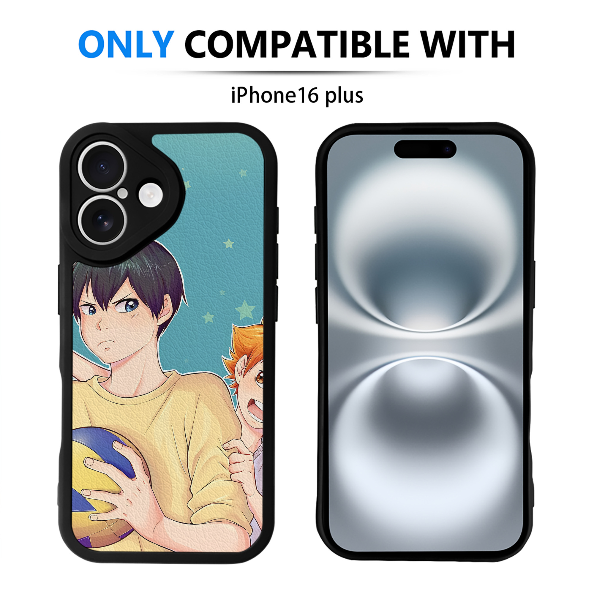 （画像用） ハイキュー!! Haikyu!! 【iPhone 16シリーズ対応】シリコンスマホケース（レザー調） 材質：シリコン